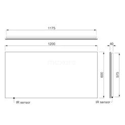 Vivo Badkamerspiegel Met Ledverlichting | 120x60cm IR Sensor -Badkamer Verkoopwinkel vivo badkamerspiegel met ledverlichting 120x60cm ir sensor m40 1200 43080 2