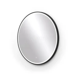 Vivo Badkamerspiegel Met Ledverlichting | 80 Cm Rond Zwart