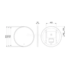 Vivo Badkamerspiegel Met Ledverlichting | 80 Cm Rond Zwart -Badkamer Verkoopwinkel vivo badkamerspiegel met ledverlichting 80 cm rond zwart m45 0800 43180 5
