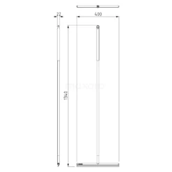 Vloerwisser, Staand, Chroom -Badkamer Verkoopwinkel vloerwisser staand chroom 109106c 2