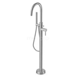 Vrijstaande Badkraan Met Handdouche Radius Chrome, Eéngreeps Mengkraan, Chroom