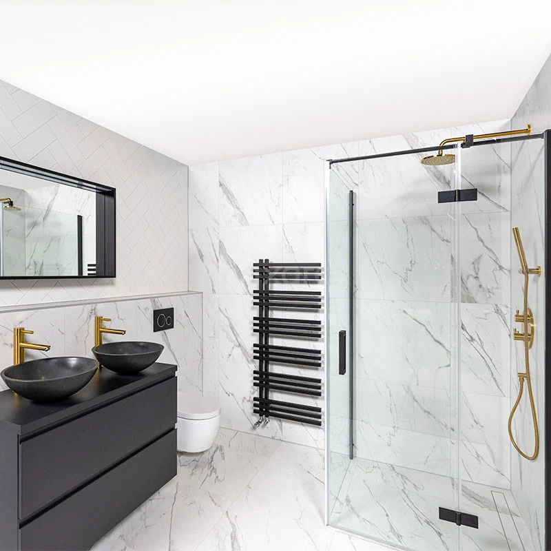 Vrijstaande Badkraan Met Handdouche Radius Gold, Eéngreeps Mengkraan, Goud 2 Vrijstaande Badkraan Met Handdouche Radius Gold, Eéngreeps Mengkraan, Goud - Afbeelding 2