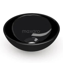 Waskom Clasico Keramiek Glanzend Zwart 28x10,5cm Rond