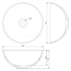 Waskom Clasico Keramiek Wit 32,5x13,5cm Rond -Badkamer Verkoopwinkel waskom clasico keramiek wit 325x135cm rond k120 0110 2