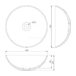 Waskom Clasico Keramiek Wit 40x14,5cm Rond -Badkamer Verkoopwinkel waskom clasico keramiek wit 40x145cm rond k120 0100gw 2