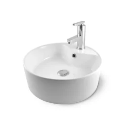 Waskom Clasico Keramiek Wit 41x14,5cm Rond 1 Kraangat