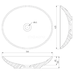 Waskom Clasico Keramiek Wit 50x42,5cm Ovaal -Badkamer Verkoopwinkel waskom clasico keramiek wit 50x425cm ovaal k120 0180 2