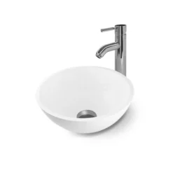 Waskom Mintra Solid Surface Mat Wit 30x13cm Rond