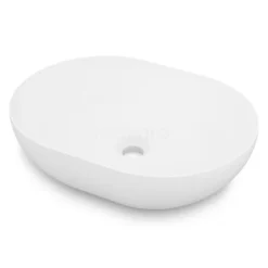 Waskom Mintra Solid Surface Thin Mat Wit 52x38 Ovaal