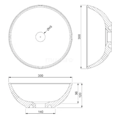Waskom Quarto Quartz Mat Zwart 30x12cm Rond 5 Waskom Quarto Quartz Mat Zwart 30x12cm Rond -Badkamer Verkoopwinkel waskom quarto quartz mat zwart 30x12cm rond q120 0062 2