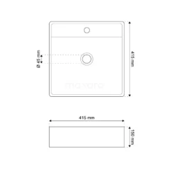 Wastafel Clasico Opbouw Of Hangend 40 Cm Keramiek Wit 1 Kraangat -Badkamer Verkoopwinkel wastafel clasico opbouw of hangend 40 cm keramiek wit 1 kraangat k120 1240 3