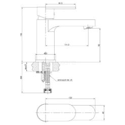 Wastafelkraan Balance Black, Eéngreeps Mengkraan, Zwart -Badkamer Verkoopwinkel wastafelkraan balance black eengreeps mengkraan zwart f0801amb 2