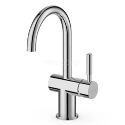 Wastafelkraan Radius Chrome, Eéngreeps Mengkraan, Chroom