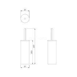 WC Borstel Radius Black Staand Zwart -Badkamer Verkoopwinkel wc borstel radius black staand zwart 200 1205mb 2