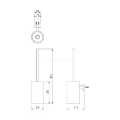 WC Borstel Radius Copper Hangend Koper -Badkamer Verkoopwinkel wc borstel radius copper hangend koper 150 1203kp 2