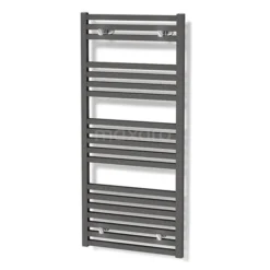 Zeus Handdoekradiator | 50x122 Cm Donkergrijs 890 Watt Aluminium Centrale Verwarming