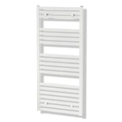 Zeus Handdoekradiator | 50x122 Cm Hoogglans Wit 890 Watt Aluminium Centrale Verwarming