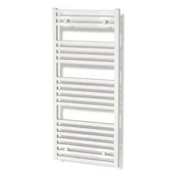 Zeus Handdoekradiator | 50x122 Cm Mat Wit 890 Watt Aluminium Centrale Verwarming