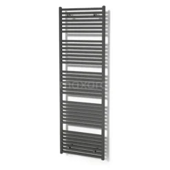Zeus Handdoekradiator | 60x204 Cm Donkergrijs 1933 Watt Aluminium Centrale Verwarming