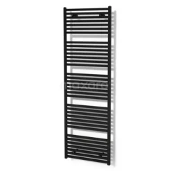 Zeus Handdoekradiator | 60x204 Cm Mat Zwart 1933 Watt Aluminium Centrale Verwarming