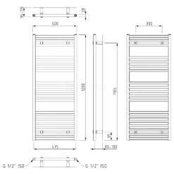 Zeus Handdoekradiator Elektrisch | 50x122 Cm Donkergrijs 890 Watt Aluminium -Badkamer Verkoopwinkel zeus handdoekradiator elektrisch 50x122 cm donkergrijs 890 watt aluminium dr57 0512rdn e 4