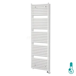 Zeus Handdoekradiator Elektrisch | 60x204 Cm Mat Wit 1933 Watt Aluminium
